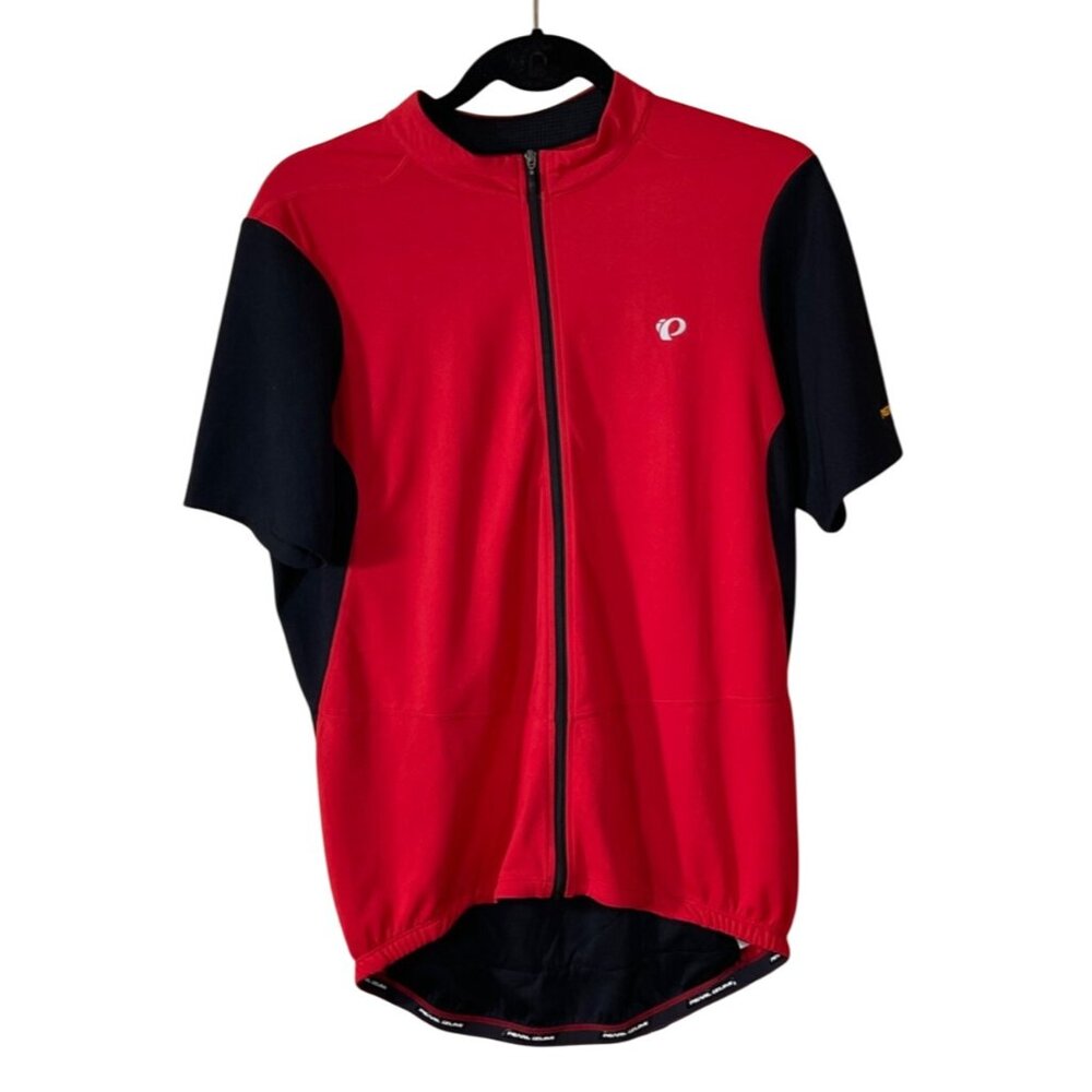 Pearl Izumi Cycling Shirt Black Red Size L Large Pocket Back Men's